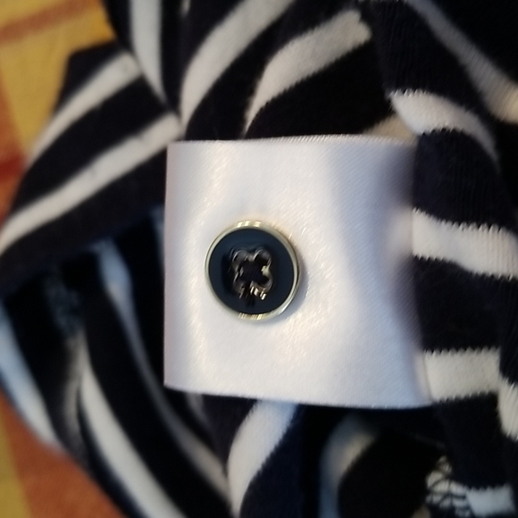 🇺🇲Vineyard vines womens blue/white 3/4 sleeve size M top. 100% Pima cotton. - Picture 8 of 9